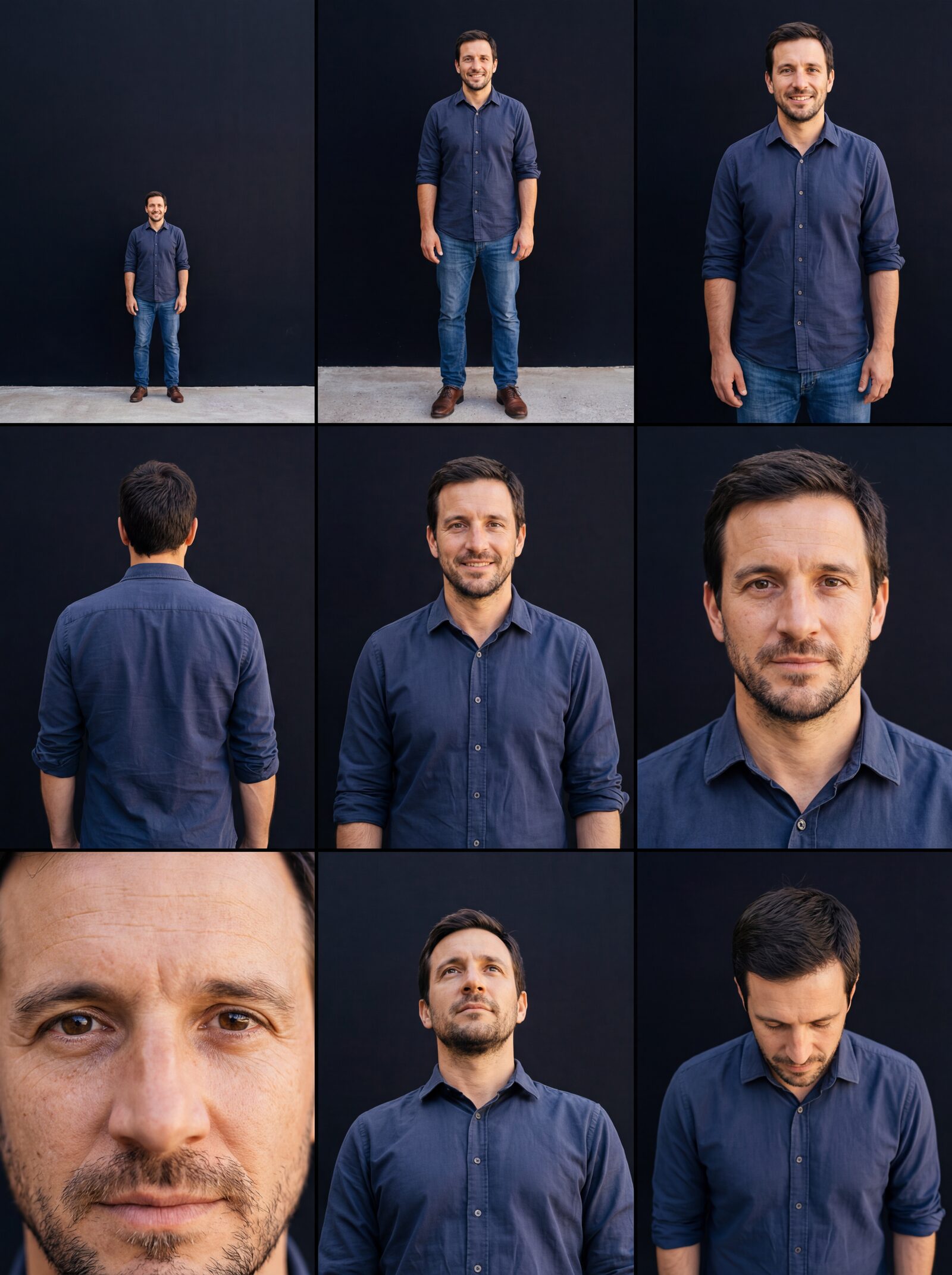 Entrenamiento del experto — captura de poses y expresiones