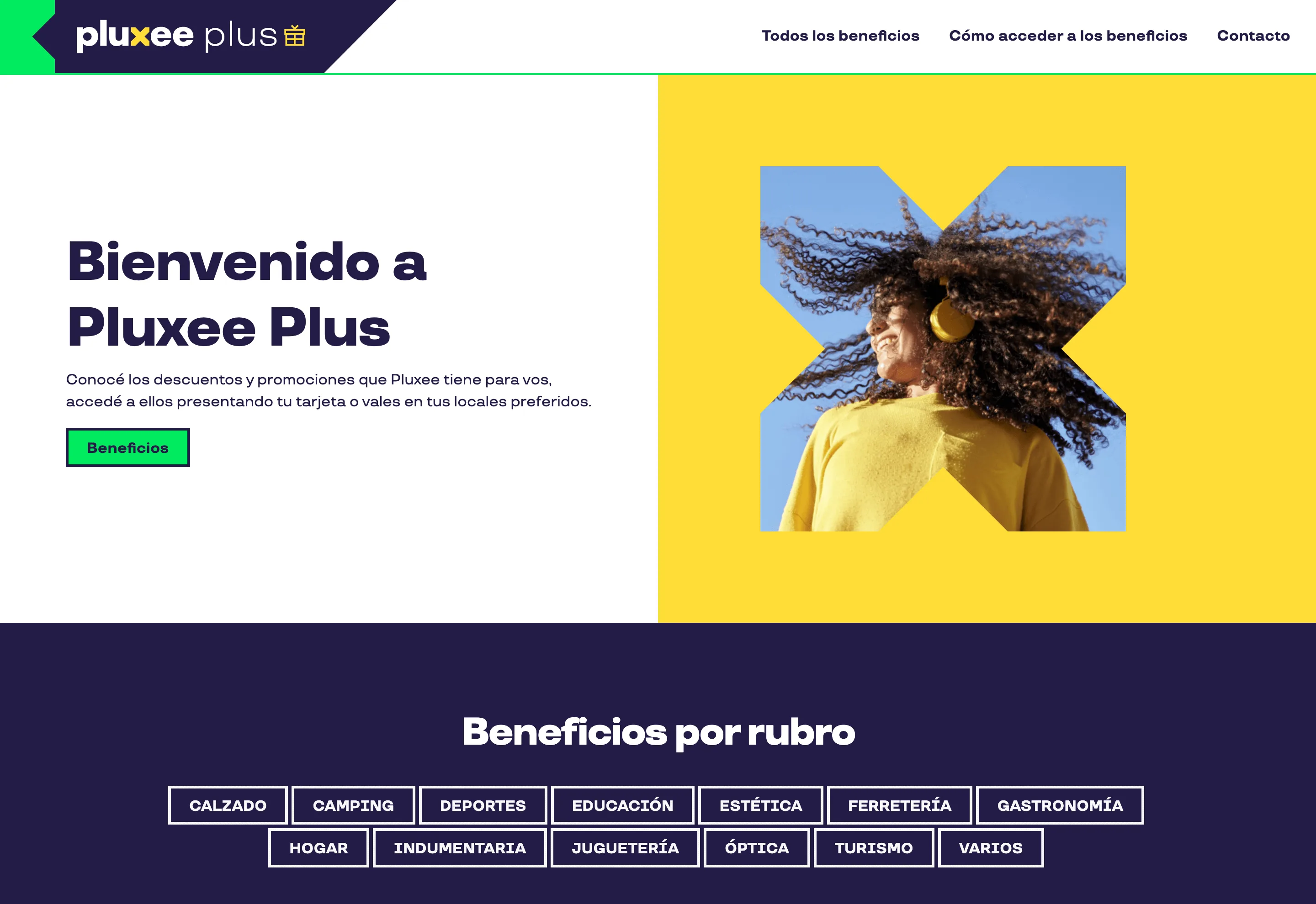 Sitio web Pluxee Plus